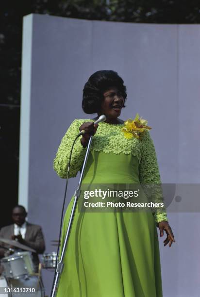 American Gospel singer Mahalia Jackson , circa 1960s. "