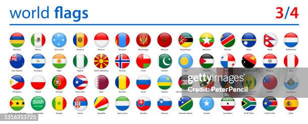 illustrations, cliparts, dessins animés et icônes de drapeaux du monde - vector round glossy icons - partie 3 de 4 - maroc