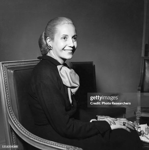 Portrait of d First Lady of Argentina Eva Peron , Buenos Aires, Argentina, 1950.