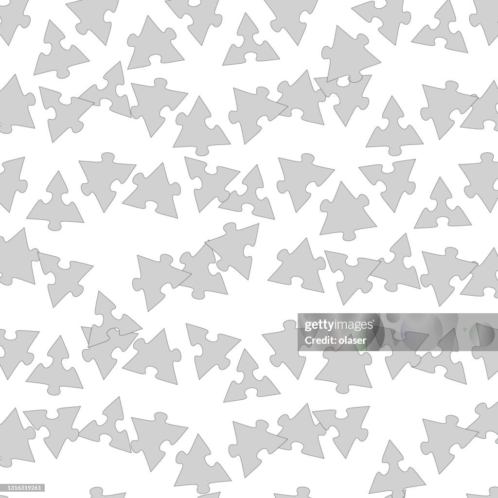 Puzzles Random Design Separated Square Jigsaw Random Puzzle Piecespattern High-Res Vector ...