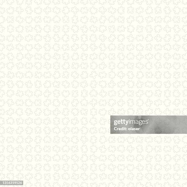 separated square jigsaw matching puzzle pieces outlines...pattern - closing gap stock illustrations