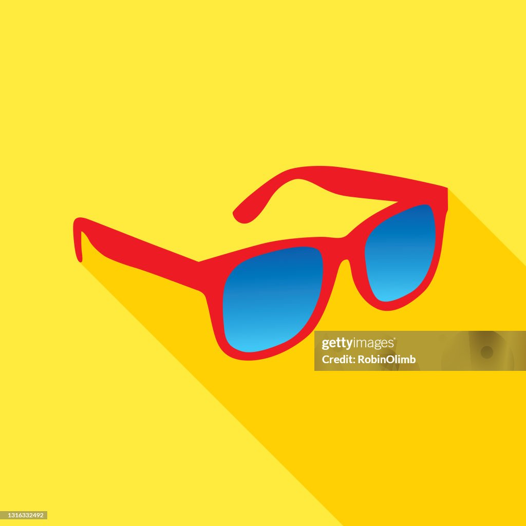 Red Sun Glasses Icon
