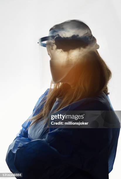 Turkey Map Double Exposure Coronavirus High-Res Stock Photo