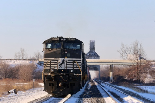 Norfolk and Southern inter-modal stack train