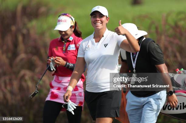 Kristen Gillman of United States poses for a photo during the practice round ahead of the Honda LPGA Thailand at the Siam Country Club Pattaya Old...