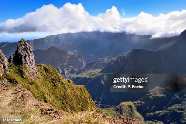 reunion island, the mafate circus seen from maïdo's belvedere. - レユニオン島 ストックフォトと画像