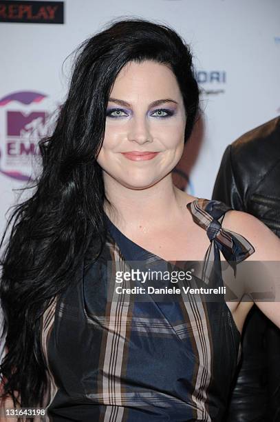 Singer Amy Lee attends the 'MTV Europe Music Awards 2011' at Odyssey...  News Photo - Getty Images