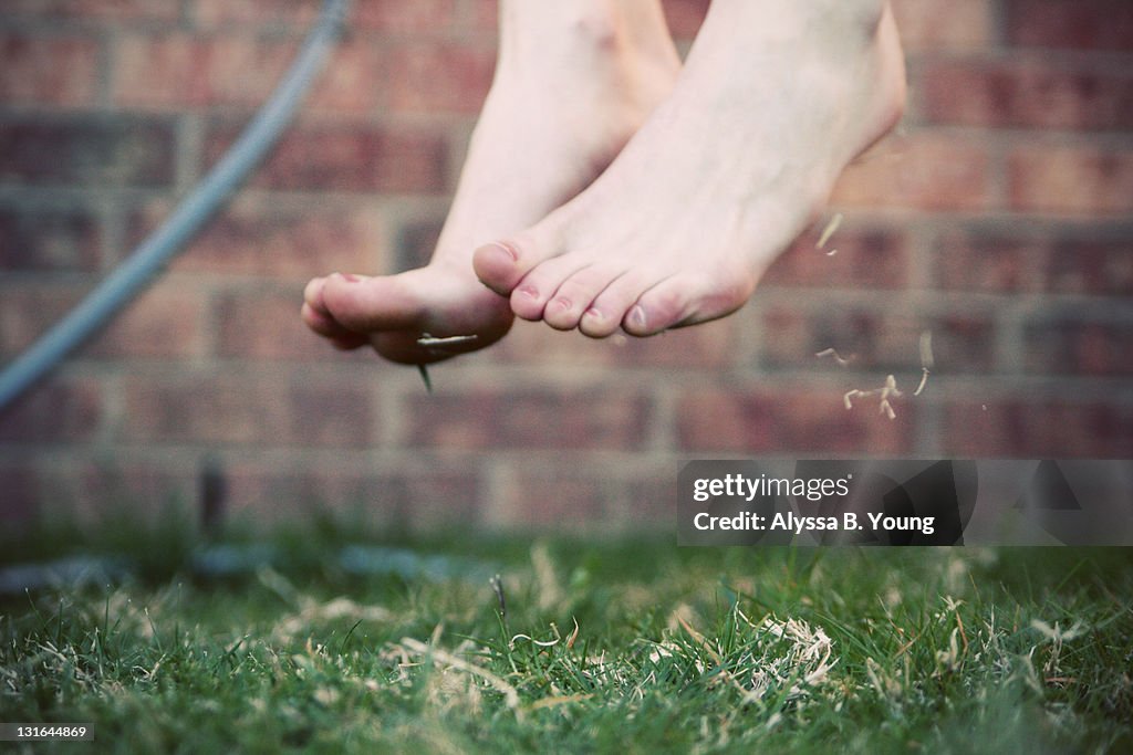 Jumping Foot Spring Jumping Feet High-Res Stock Photo - Getty Images