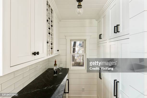remodeled contemporary bar pantry room - wine cellar stock pictures, royalty-free photos & images