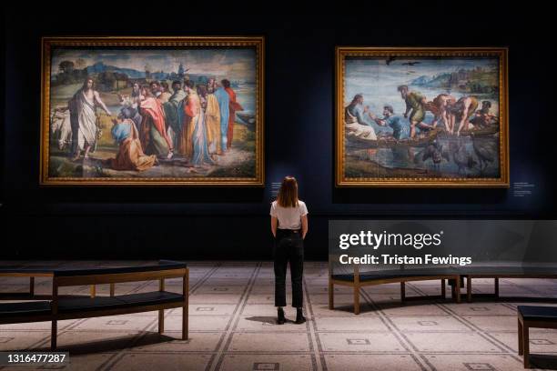 Raphael Cartoon, Christ's Charge to Peter, 1515 – 16 and Raphael Cartoon, The Miraculous Draught of Fishes, 1515 – 16 go on view as the newly...