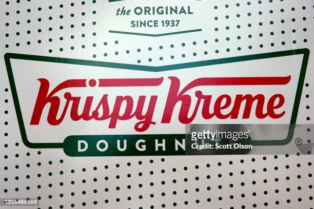 Doughnuts are sold at a Krispy Kreme store on May 05, 2021 in Chicago, Illinois. The doughnut chain reported yesterday that it plans to take the...