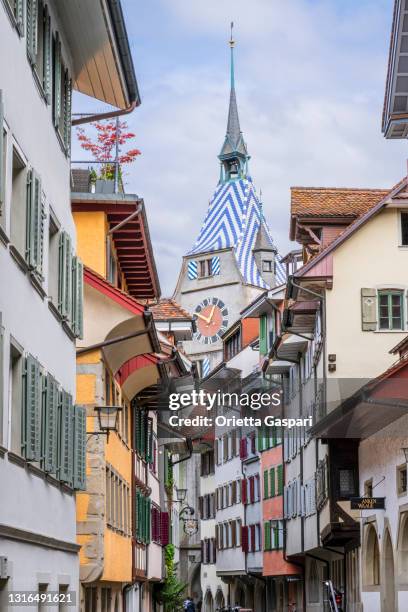 zug, the old town - switzerland - zug stock pictures, royalty-free photos & images