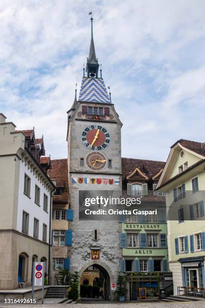 zug, the zytturm - switzerland - zug stock pictures, royalty-free photos & images