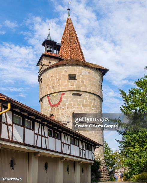 zug, the kapuzinerturm - switzerland - zug stock pictures, royalty-free photos & images