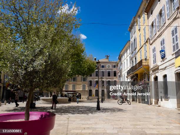 General view of the streets of the village of Brignoles on May 05, 2021 in Brignoles, France. George Clooney and his wife Amal Clooney are reportedly...