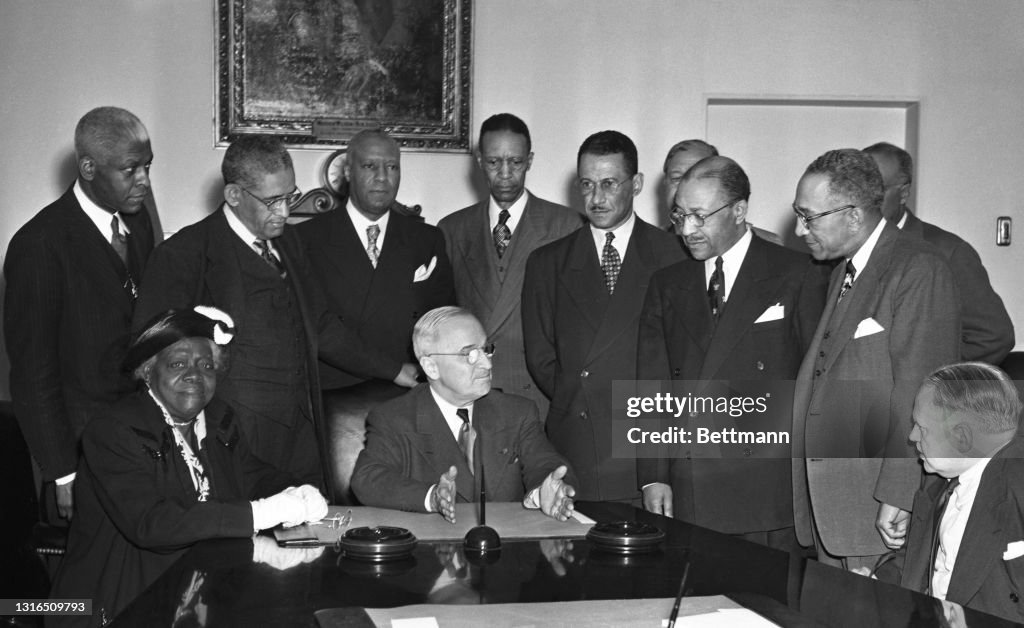 NAACP Leaders Meet With Truman