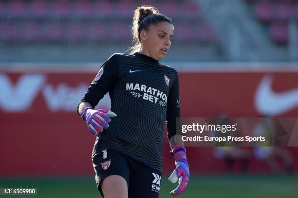 Noelia Ramos of Sevilla in action during the Spanish women's cup, Copa de la Reina, Quarter of Final football match played between Sevilla FC and FC...