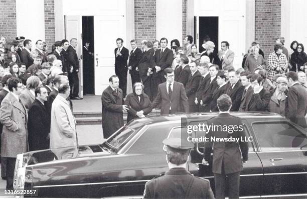 Mourners attended a funeral Mass at St. Martin of Tours Church in Amityville, New York, for the six slain members of the DeFeo family on November 18,...