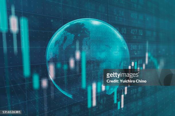 global stock market - deflación economía fotografías e imágenes de stock