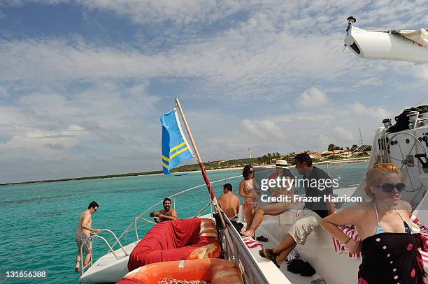 View of atmosphere on November 6, 2011 in Aruba, Aruba. Red Sail Sports boasts four custom built luxurious catamarans which offer exhilarating rides...