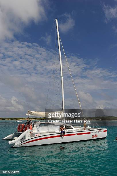 View of atmosphere on November 6, 2011 in Aruba, Aruba. Red Sail Sports boasts four custom built luxurious catamarans which offer exhilarating rides...