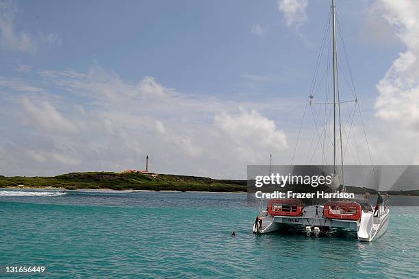 View of atmosphere on November 6, 2011 in Aruba, Aruba. Red Sail Sports boasts four custom built luxurious catamarans which offer exhilarating rides...