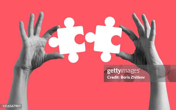 finding solution. - jigsaw piece stock pictures, royalty-free photos & images