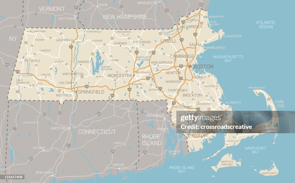 Massachusetts-Karte