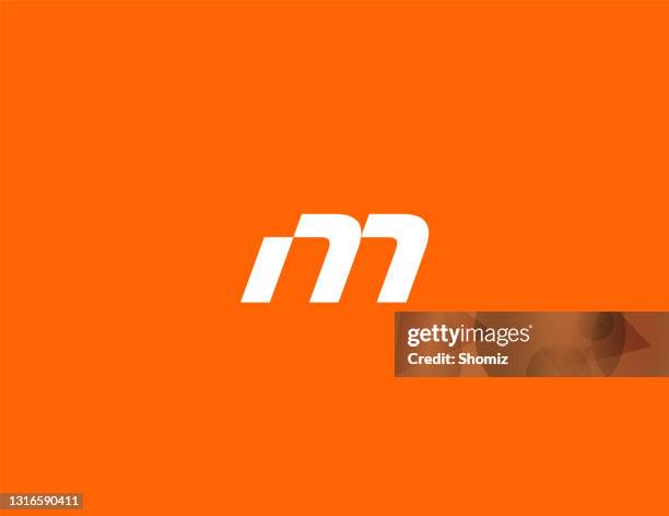 ilustrações de stock, clip art, desenhos animados e ícones de m logo design - technology logo