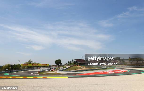 General view of the revised turn 10 on the circuit during previews ahead of the F1 Grand Prix of Spain at Circuit de Barcelona-Catalunya on May 06,...