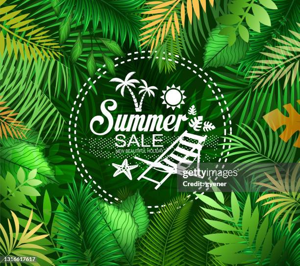 botanic summer season - botanik stock illustrations