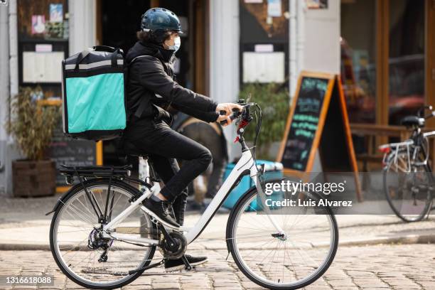 Deliver Rider Mask 1,580 Delivery Bike Mask Stock Photos, High-Res Pictures, and Images ...