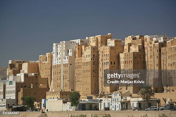 Historical town referred to as the "Manhattan of the Desert" lies in the Hadhramaut Valley on January 8, 2006 in Shibam, Yemen. Decades of political...