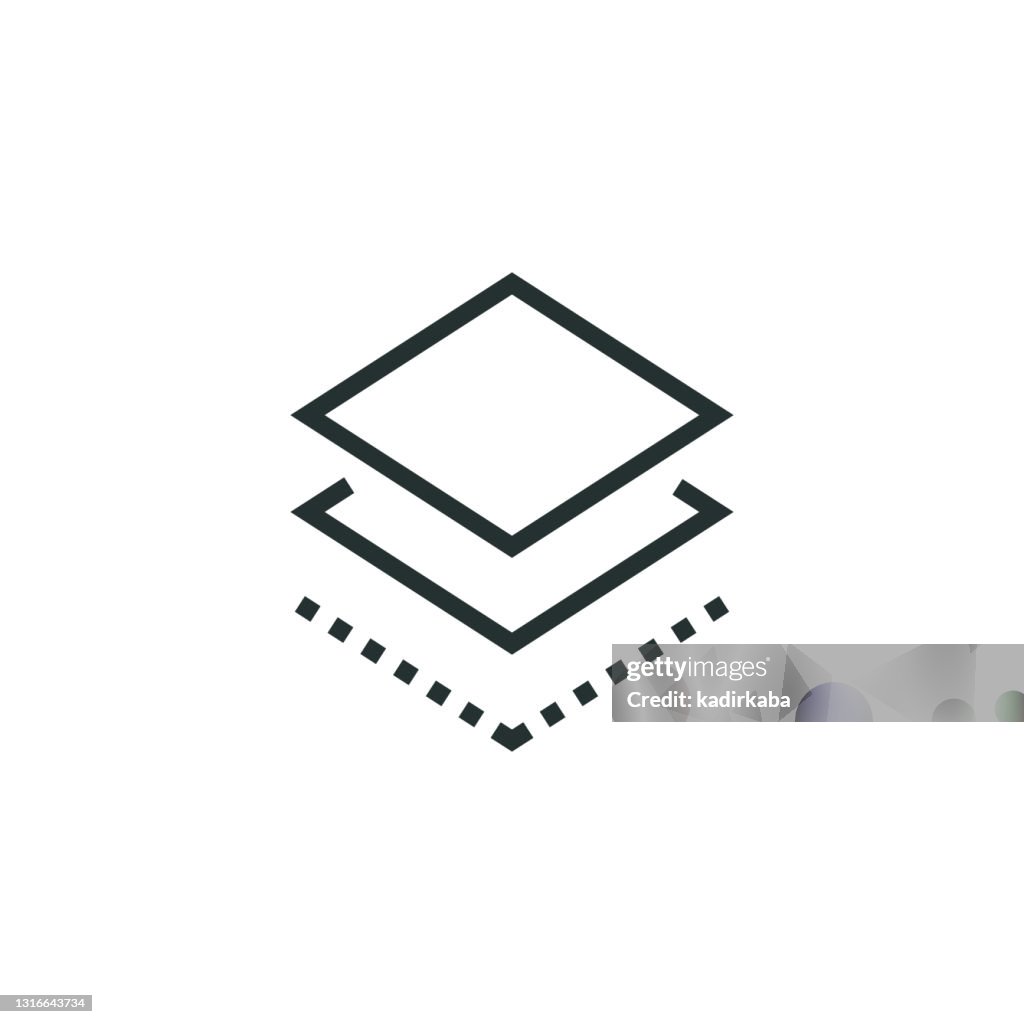 Icono de línea de capas