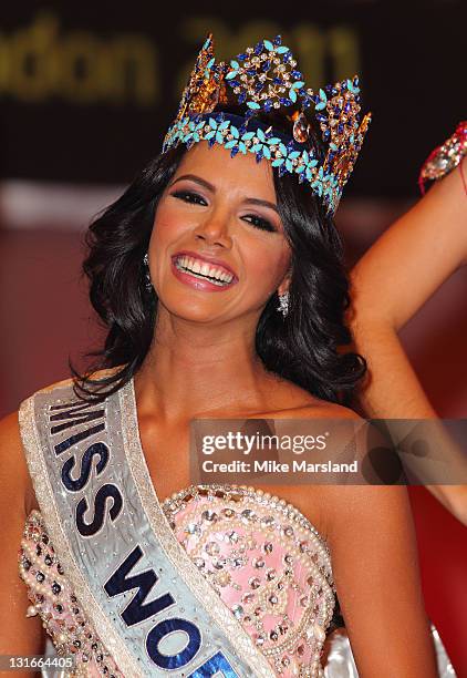 Ivian Lunasol Sarcos Colmenares, MIss Venezuela is crowned Miss World as it Celebrates its 60th birthday at Earls Court, London on November 6, 2011...