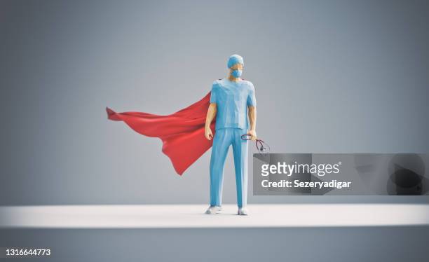 超級英雄醫學概念3d渲染 - cape garment 個照片及圖片檔