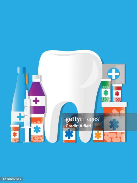 bildbanksillustrationer, clip art samt tecknat material och ikoner med tandvård och medicinering - stick plant part