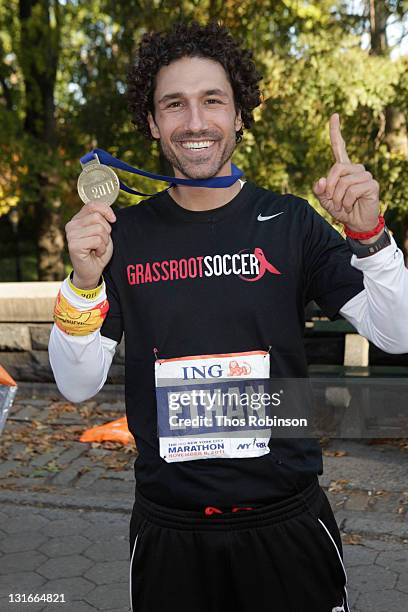 Television personality Ethan Zohn attends SOYJOY Supports Ethan Zohn And Grassroot Soccer on November 6, 2011 in New York City.