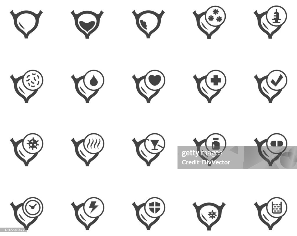 Bladder icon set