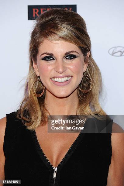 Actress Amy Huberman attends the MTV Europe Music Awards 2011 at the Odyssey Arena on November 6, 2011 in Belfast, Northern Ireland.