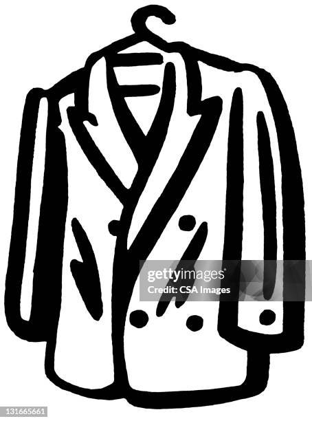 men's suit - open coat clip art stock illustrations