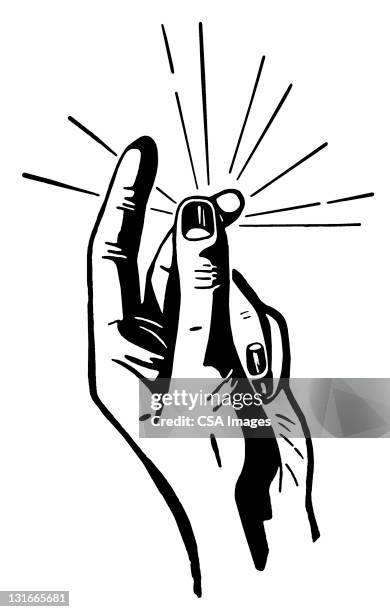 hand snapping fingers - thumb nail点のイラスト素材／クリップアート素材／マンガ素材／アイコン素材