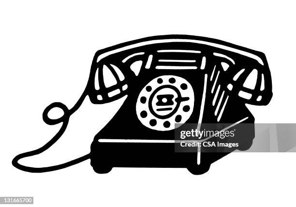 rotary phone - telephone dial stock illustrations
