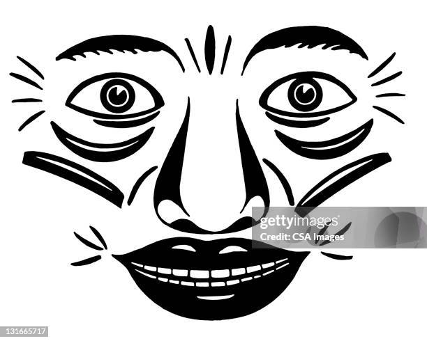 creepy face - disguise stock illustrations