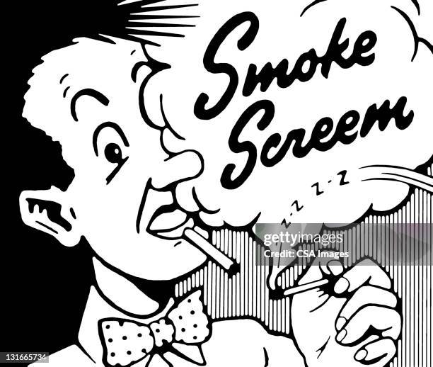 ilustrações de stock, clip art, desenhos animados e ícones de smoking man - palito de fósforo