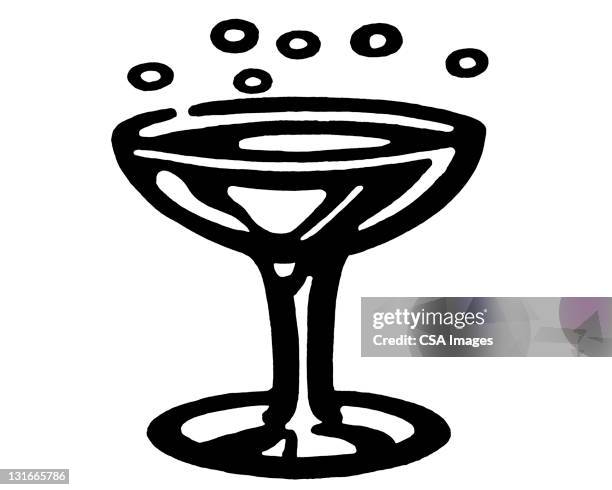 glass of champagne - cocktail bar stock illustrations