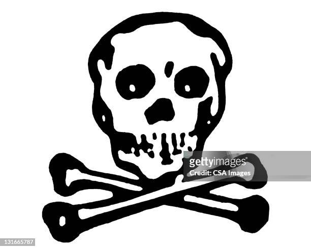 ilustrações de stock, clip art, desenhos animados e ícones de skull and crossbones - esqueleto humano