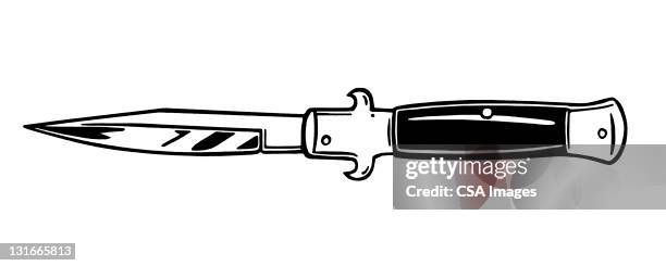 switchblade - dagger stock illustrations