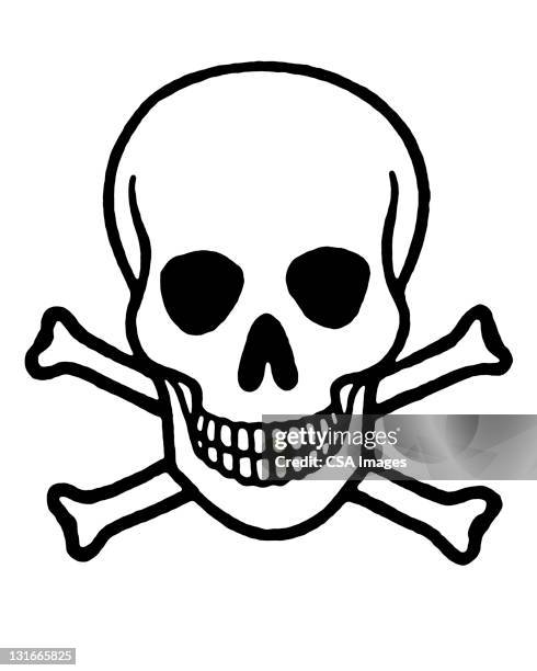 skull and crossbones - totenkopf stock-grafiken, -clipart, -cartoons und -symbole