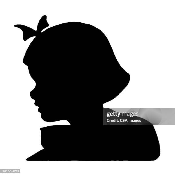 silhouette of girl - ein mädchen allein stock-grafiken, -clipart, -cartoons und -symbole